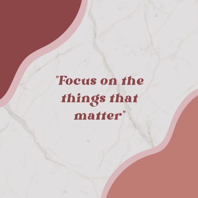 Focus on the things that matter - Energy management and prioritization
