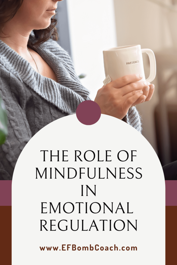 The role of mindfulness in emotional regulation - woman holding a mug that says patience