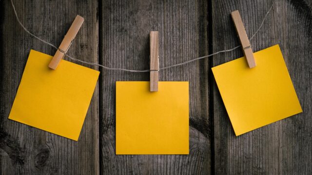 note, clothespin, clothesline, drying outside, wooden clothespins, memo, washing line, to write, remember, notes, yellow, kladblaadje, hang up, memory, message, three, wood, plakbriefje, remember, remember, remember, three, three, three, three, three