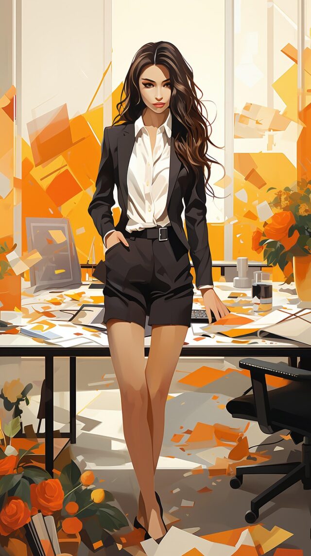 ai generated, woman, ceo, office, work, business, beauty, glamour, style, lady, female, fashion