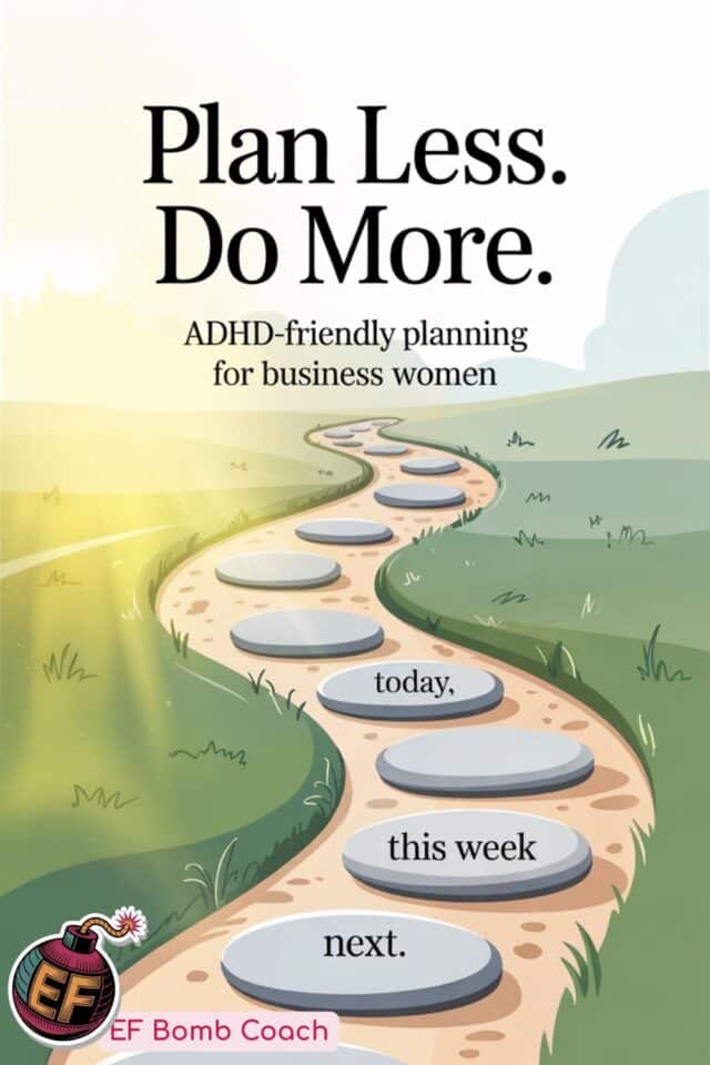 How to Plan When You Hate Planning - winding road with stones labeled today, this week, next