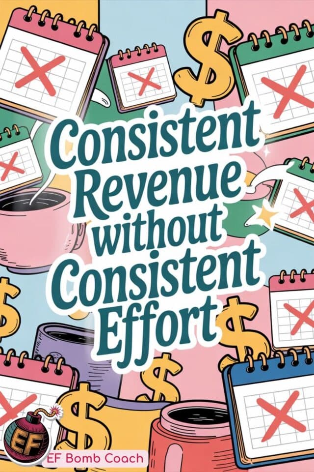 Consistent Revenue Without Consistent Effort  - calendars with red X's surrounded by dollar signs