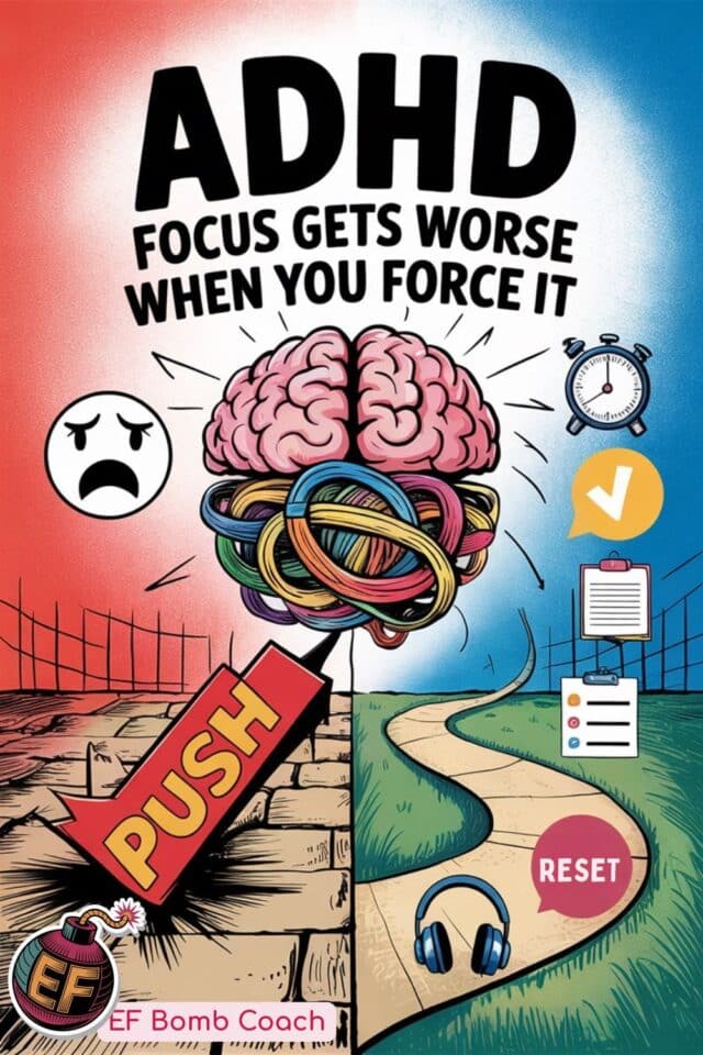 Why Pushing Harder Makes ADHD Focus Worse (and What to Do Instead)